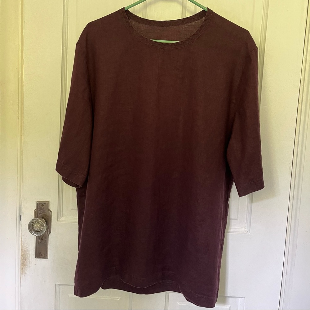 Men’s COS Deep Burgundy Hemp linen
